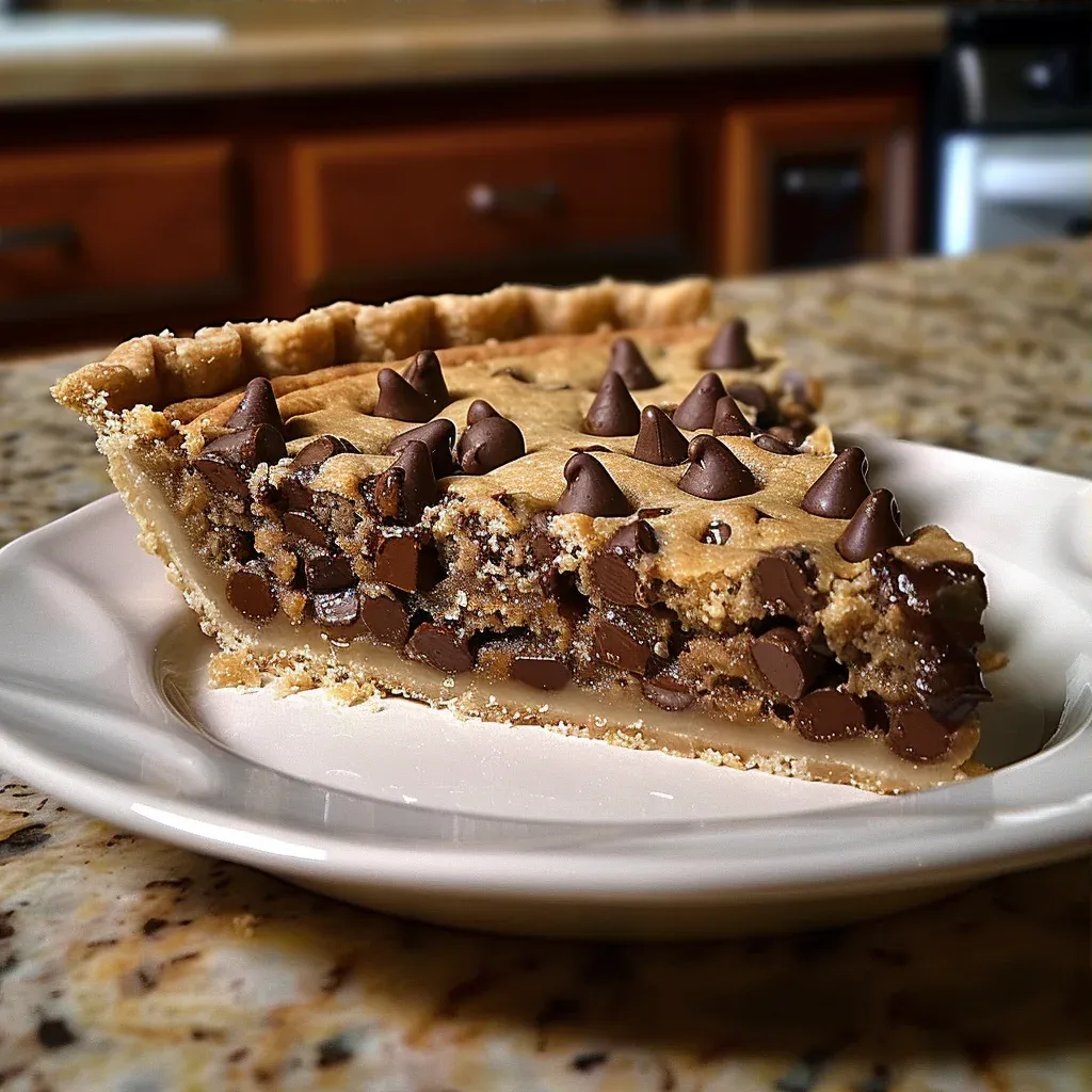 Chocolate Chip Cookie Pie That’s Gooey in the Center - Recipe Image